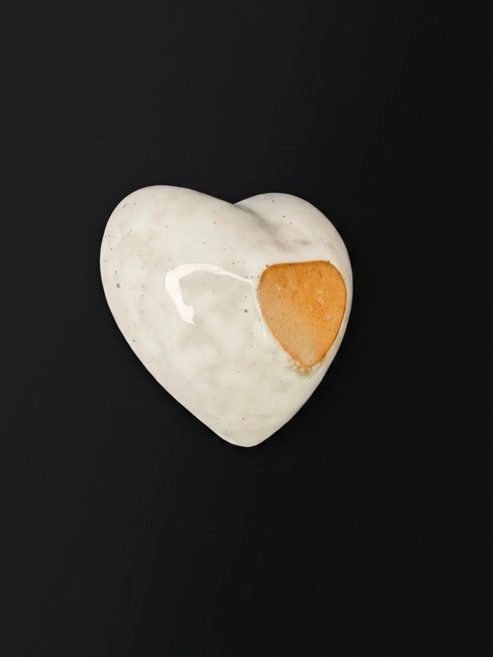 Cream Heart Trinket Dish Ring Dish Handmade Studio Pottery Minimal Quiet Luxury